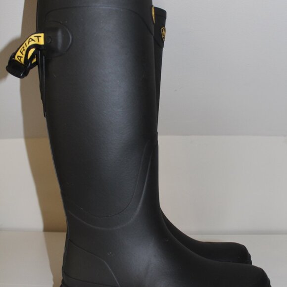 Ariat Kelmarsh Women's Size 8 Black Rain Rubber Wellington Boots 10047070 - Picture 3 of 7